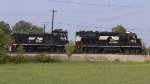 NS#2413 (MP15DC) & NS#5053 (GP38-2) working at the Hayne Yard